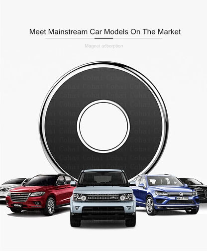 Support magnétique pour téléphone de voiture, mini support rond pour tableau de bord, pour iPhone, Samsung, Xiaomi, support magnétique en métal pour GPS, support mural
