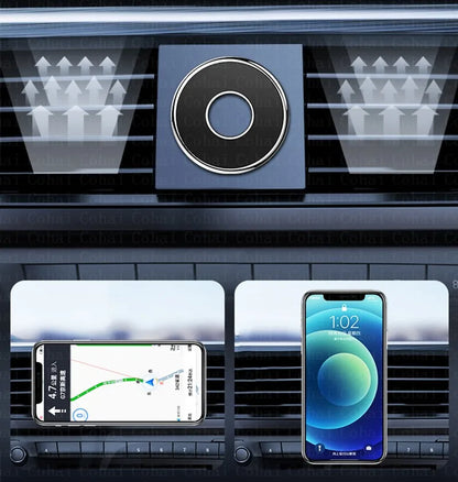 Support magnétique pour téléphone de voiture, mini support rond pour tableau de bord, pour iPhone, Samsung, Xiaomi, support magnétique en métal pour GPS, support mural