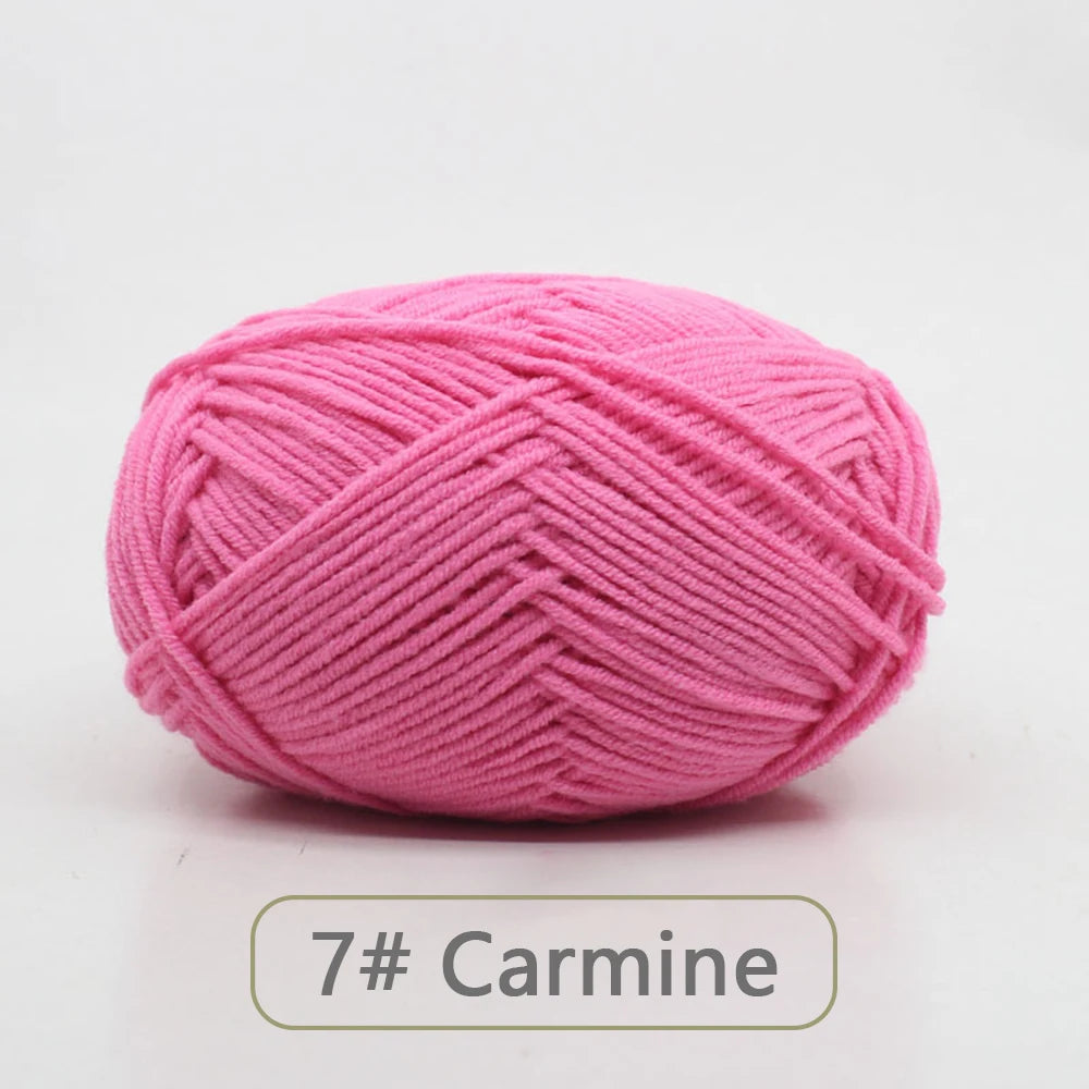 Fil de laine douce en coton au lait, 50g, Crochet, anti-boulochage, fil à tricoter à la main pour Cardigan, écharpe, chapeau, pull pour bébé, fournitures de poupée