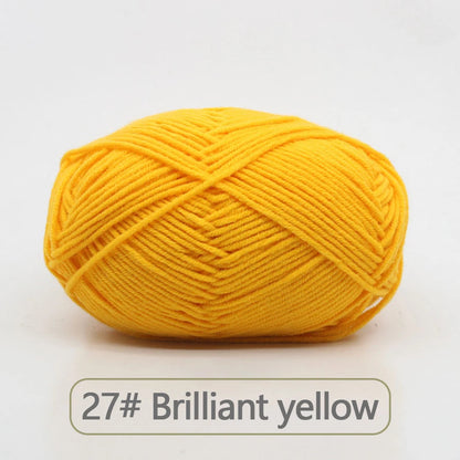 Fil de laine douce en coton au lait, 50g, Crochet, anti-boulochage, fil à tricoter à la main pour Cardigan, écharpe, chapeau, pull pour bébé, fournitures de poupée