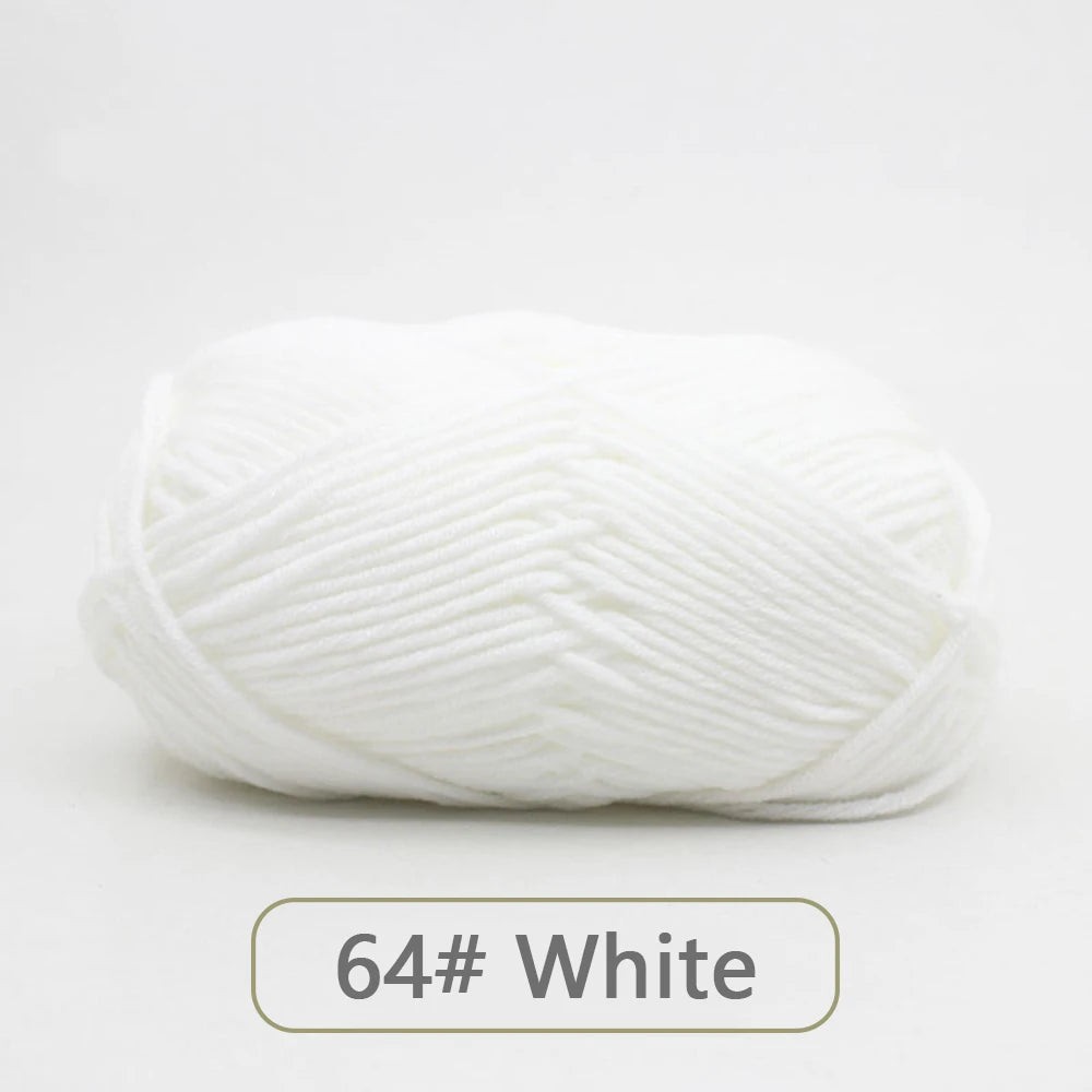 Fil de laine douce en coton au lait, 50g, Crochet, anti-boulochage, fil à tricoter à la main pour Cardigan, écharpe, chapeau, pull pour bébé, fournitures de poupée
