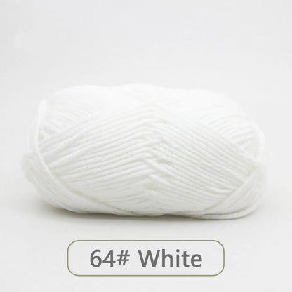 Fil de laine douce en coton au lait, 50g, Crochet, anti-boulochage, fil à tricoter à la main pour Cardigan, écharpe, chapeau, pull pour bébé, fournitures de poupée