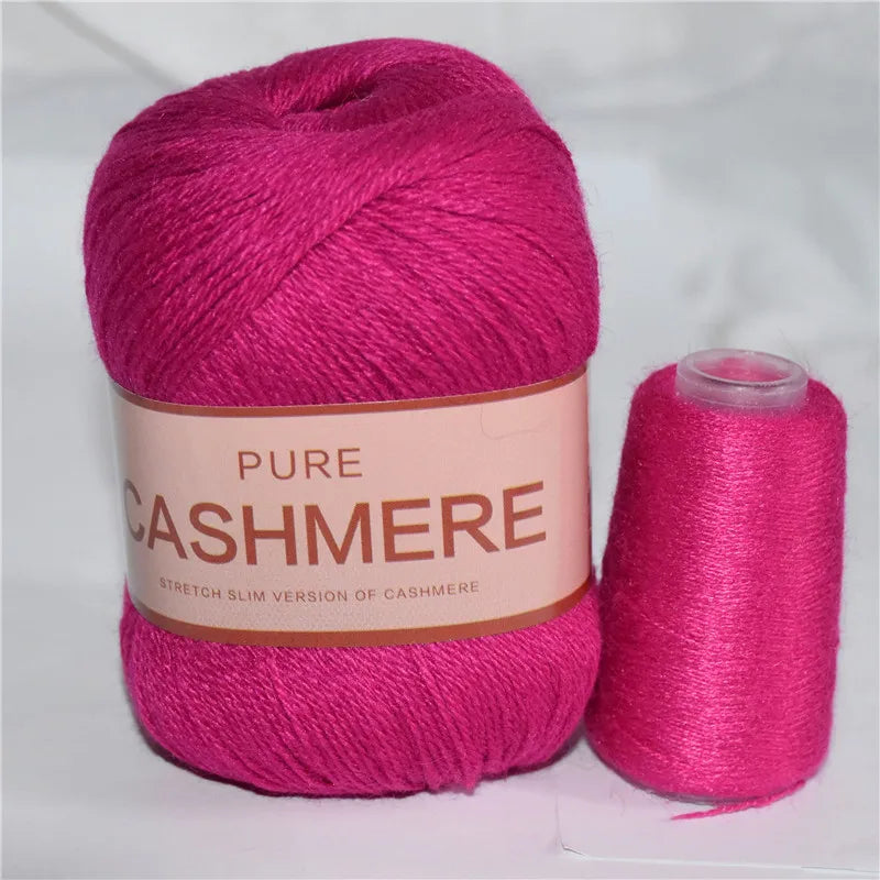 Fil de cachemire pour un crochet 3 plis peigné pur mongol chaud doux tissage flou tricot fil à main en cachemire 5 pièces