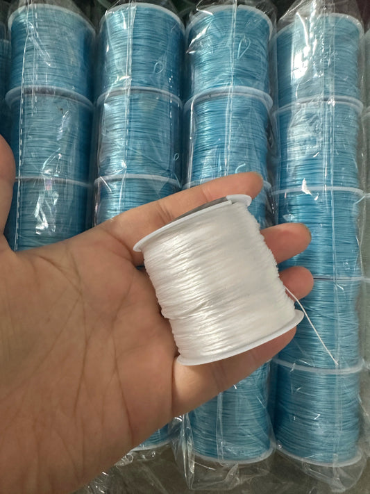 1Roll/10M 0.2mm Elastic Thread Flat Round Crystal Line Nylon Rubber Stretchy Cord for Jewelry Making Beading Bracelet 14colors