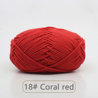 Fil de laine douce en coton au lait, 50g, Crochet, anti-boulochage, fil à tricoter à la main pour Cardigan, écharpe, chapeau, pull pour bébé, fournitures de poupée