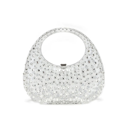 Crystal  Bling  Transparent Diamond Rhinestone Evening Handbags Women Luxury Tote clear Bag
