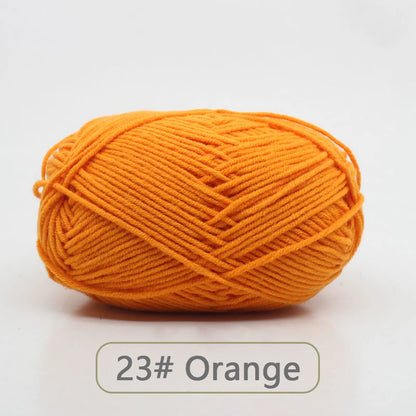 Fil de laine douce en coton au lait, 50g, Crochet, anti-boulochage, fil à tricoter à la main pour Cardigan, écharpe, chapeau, pull pour bébé, fournitures de poupée