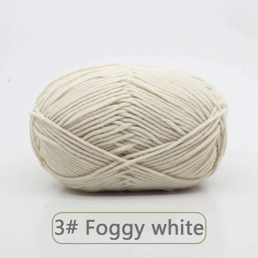 Fil de laine douce en coton au lait, 50g, Crochet, anti-boulochage, fil à tricoter à la main pour Cardigan, écharpe, chapeau, pull pour bébé, fournitures de poupée