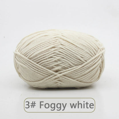 Fil de laine douce en coton au lait, 50g, Crochet, anti-boulochage, fil à tricoter à la main pour Cardigan, écharpe, chapeau, pull pour bébé, fournitures de poupée