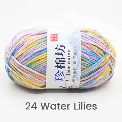 Fil de Laine Doux et Chaud à la Main, Crochet Double Ogo, BLANC ateur de Couleurs, Fil de Barrage, Bricolage Artisanal, Tricot, Pull, Écharpe, Chapeau, 50g/Pièce