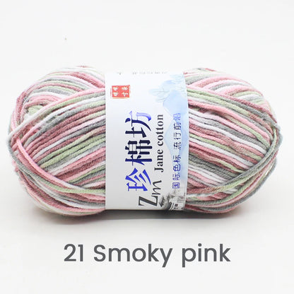 Fil de Laine Doux et Chaud à la Main, Crochet Double Ogo, BLANC ateur de Couleurs, Fil de Barrage, Bricolage Artisanal, Tricot, Pull, Écharpe, Chapeau, 50g/Pièce