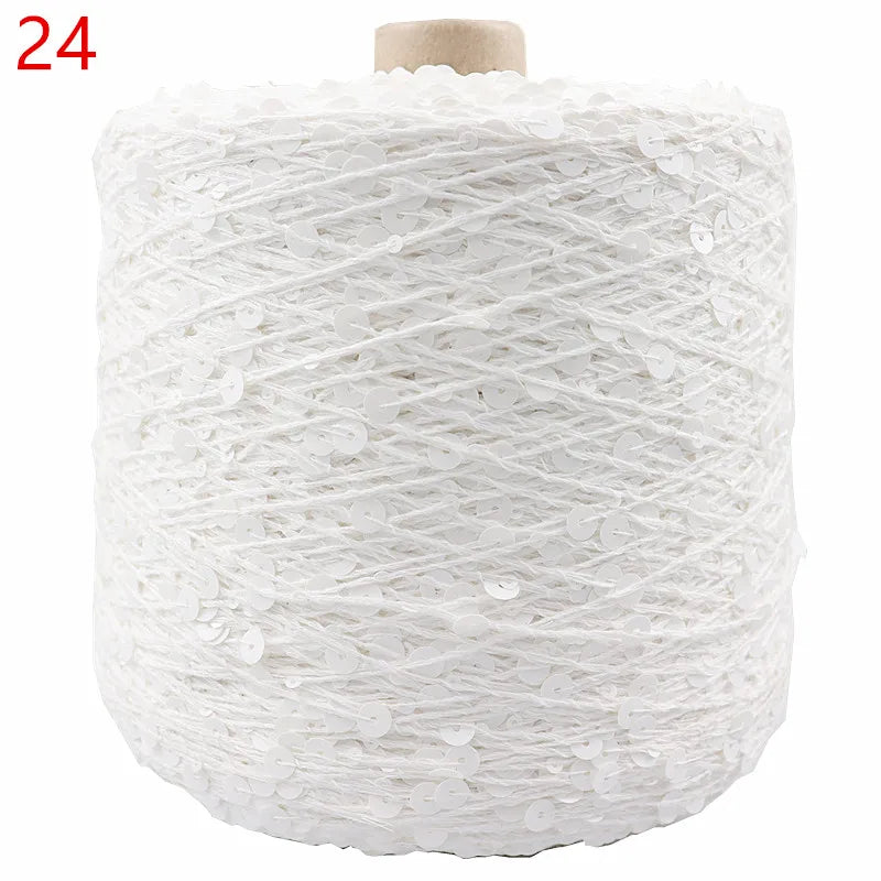 Fil à paillettes spécial 300, 900M, 100% coton, 6mm + 3mm, accessoires pour vêtements, bricolage, poupée de chiffon, fil à tricoter