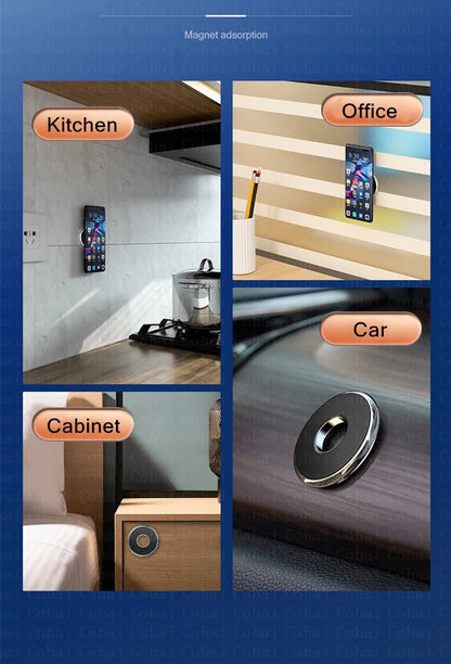 Support magnétique pour téléphone de voiture, mini support rond pour tableau de bord, pour iPhone, Samsung, Xiaomi, support magnétique en métal pour GPS, support mural