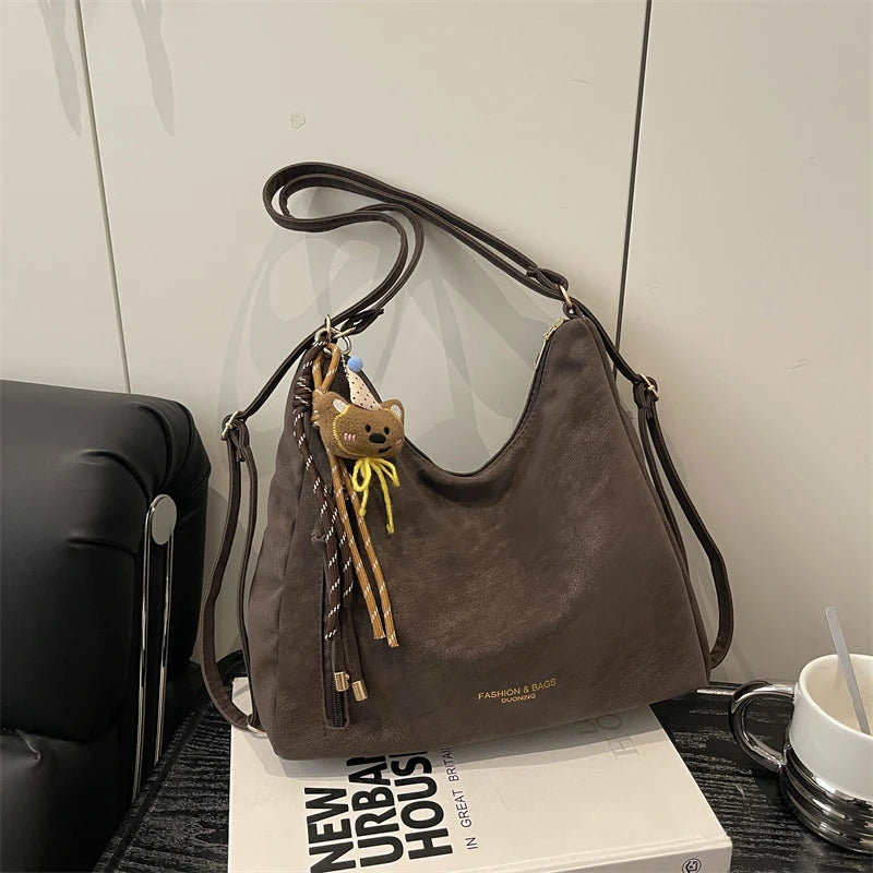 Large Capacity Women's Tote Bag, Fashionable Luxury Crossbody Bag, Simple and Versatile Shoulder Bag