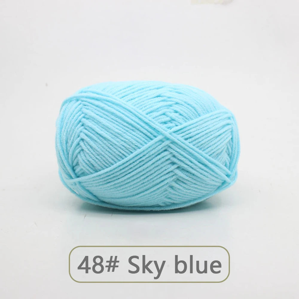 Fil de laine douce en coton au lait, 50g, Crochet, anti-boulochage, fil à tricoter à la main pour Cardigan, écharpe, chapeau, pull pour bébé, fournitures de poupée