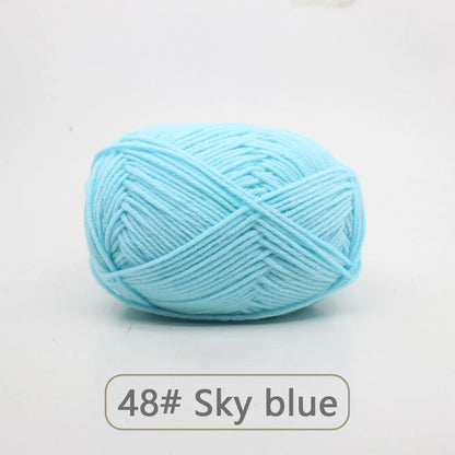 Fil de laine douce en coton au lait, 50g, Crochet, anti-boulochage, fil à tricoter à la main pour Cardigan, écharpe, chapeau, pull pour bébé, fournitures de poupée