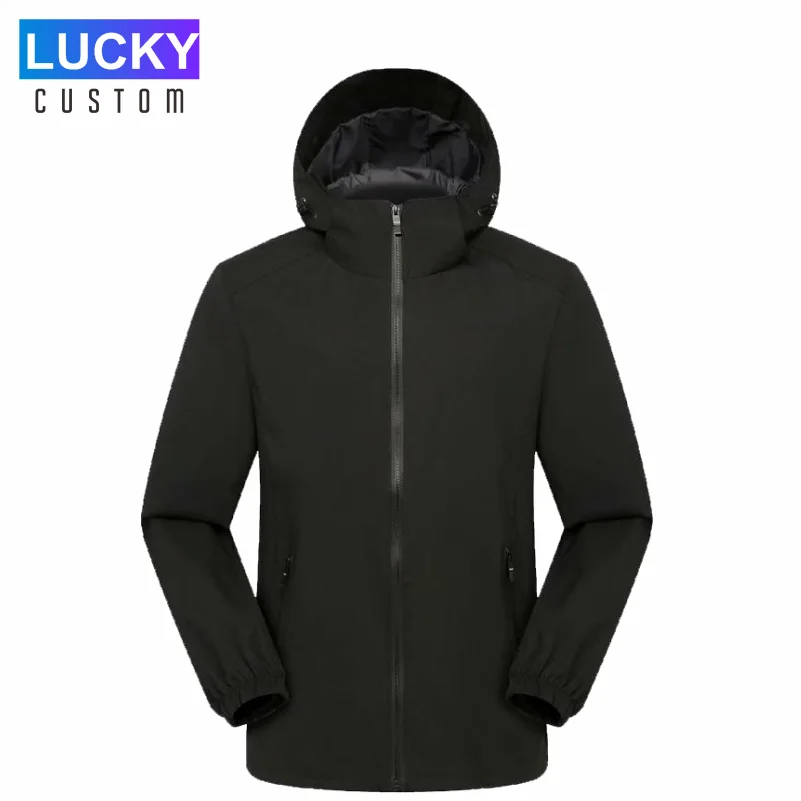 Veste Coupe-Vent à Capuche pour Homme et Femme, Impression Personnalisée, Alpinisme, Extérieur, Eau Verde, Confortable, Broderie, Respirant, Mode
