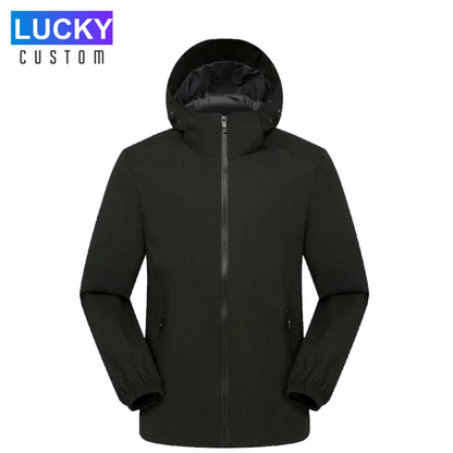 Veste Coupe-Vent à Capuche pour Homme et Femme, Impression Personnalisée, Alpinisme, Extérieur, Eau Verde, Confortable, Broderie, Respirant, Mode