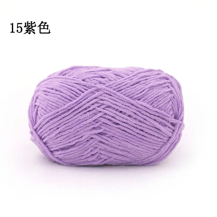 Factory Direct 100% Polyester Chenille Fancy Yarn Hand-Woven Knitting Yarn with Dyed Pattern for Weaving