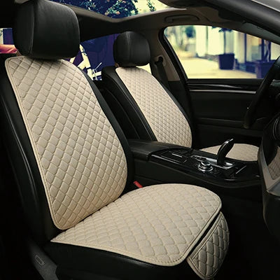 Housse de protection universelle pour siège de voiture, en lin, avant, arrière, été, tapis de coussin, berline, Suv, pick-up, accessoires d'intérieur de voiture