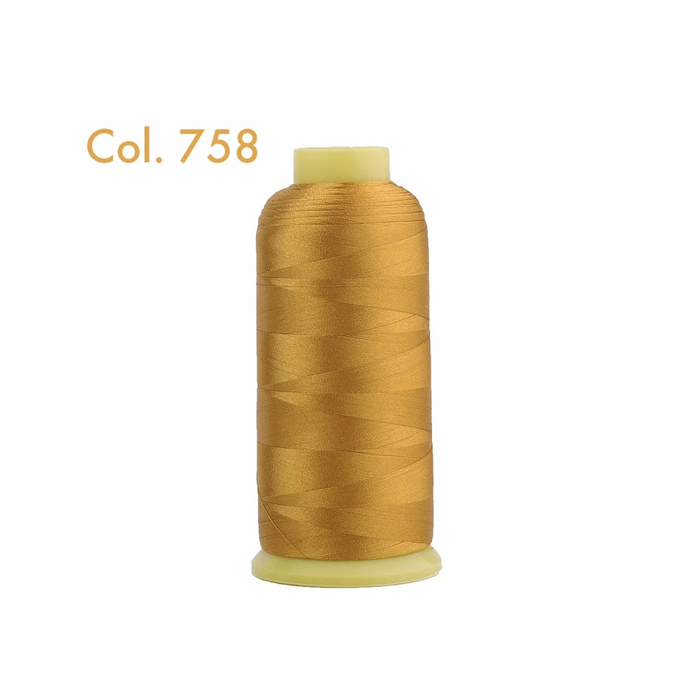 Fil à broder en Polyester 5000m 40WT, pour Machine à broder Brother Singer Janome Babylock, couture à domicile 120D/2 variétés de couleurs