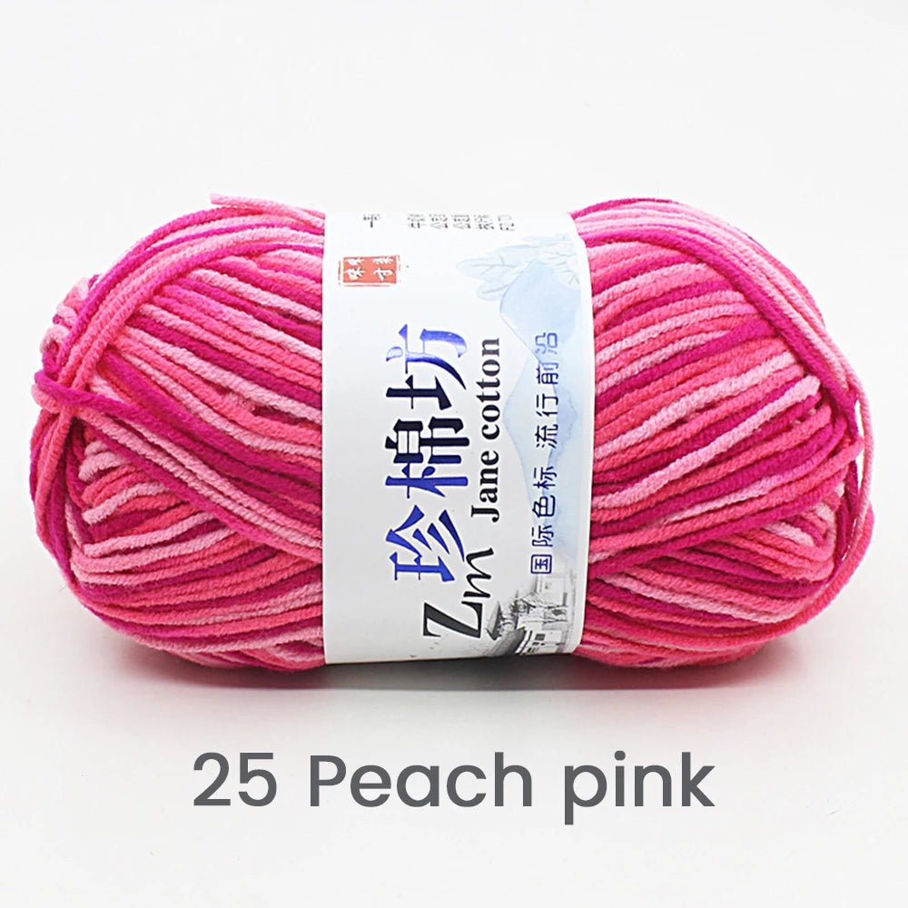 Fil de Laine Doux et Chaud à la Main, Crochet Double Ogo, BLANC ateur de Couleurs, Fil de Barrage, Bricolage Artisanal, Tricot, Pull, Écharpe, Chapeau, 50g/Pièce
