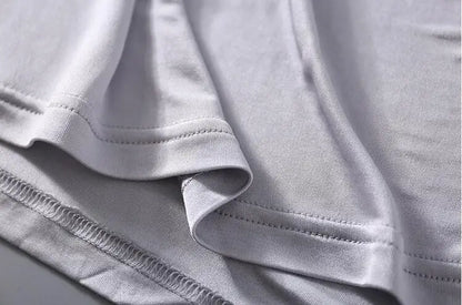 T-shirt ras du cou à manches courtes pour homme, vêtements de nuit, 50% soie, 50% Viscose, SG201