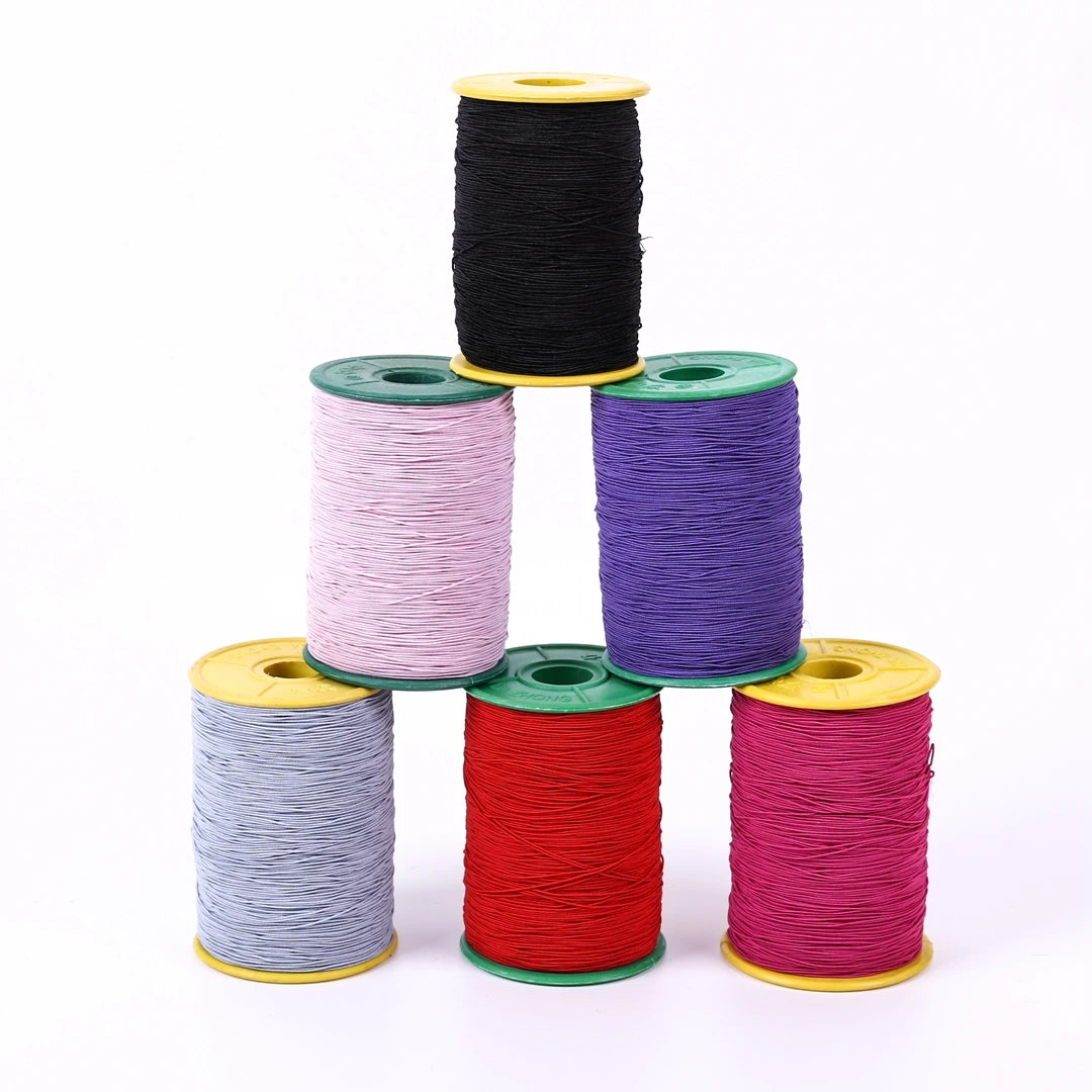 Braided Elastic Stretch Strap Cord for Sewing Elastic Cord 0.6mm Thin Round Elastic Cord Sewing Elastic Thread