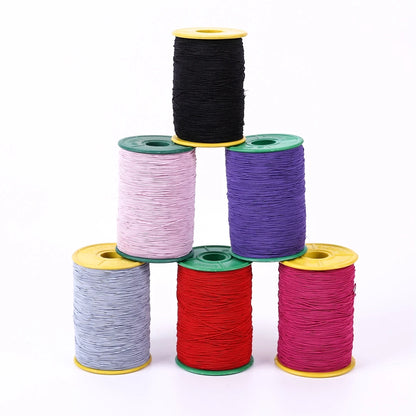 Braided Elastic Stretch Strap Cord for Sewing Elastic Cord 0.6mm Thin Round Elastic Cord Sewing Elastic Thread