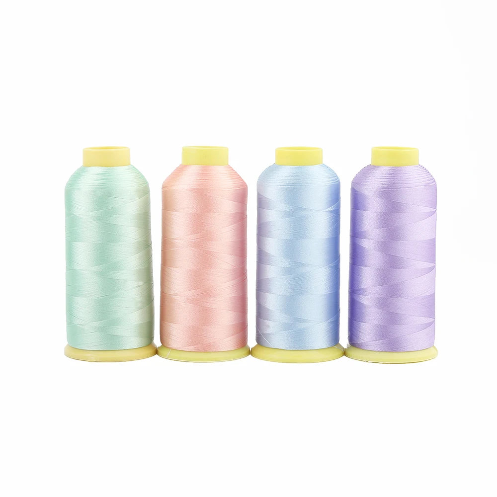 Fil à broder en Polyester 5000m 40WT, pour Machine à broder Brother Singer Janome Babylock, couture à domicile 120D/2 variétés de couleurs