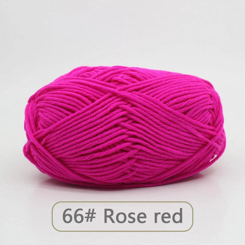 Fil de laine douce en coton au lait, 50g, Crochet, anti-boulochage, fil à tricoter à la main pour Cardigan, écharpe, chapeau, pull pour bébé, fournitures de poupée