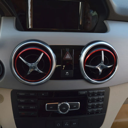 Anneau autocollant décoratif pour Mercedes-Benz SLK 55 AMG SLC43 SLK SLC R172 SLK200 SLK250 SLK350 2012 2013 2014 2015 2016 SLC180 SLC200 SLC300 2017 2018 2019 2020 AMG Line Roadster, sortie de climatisation de voiture