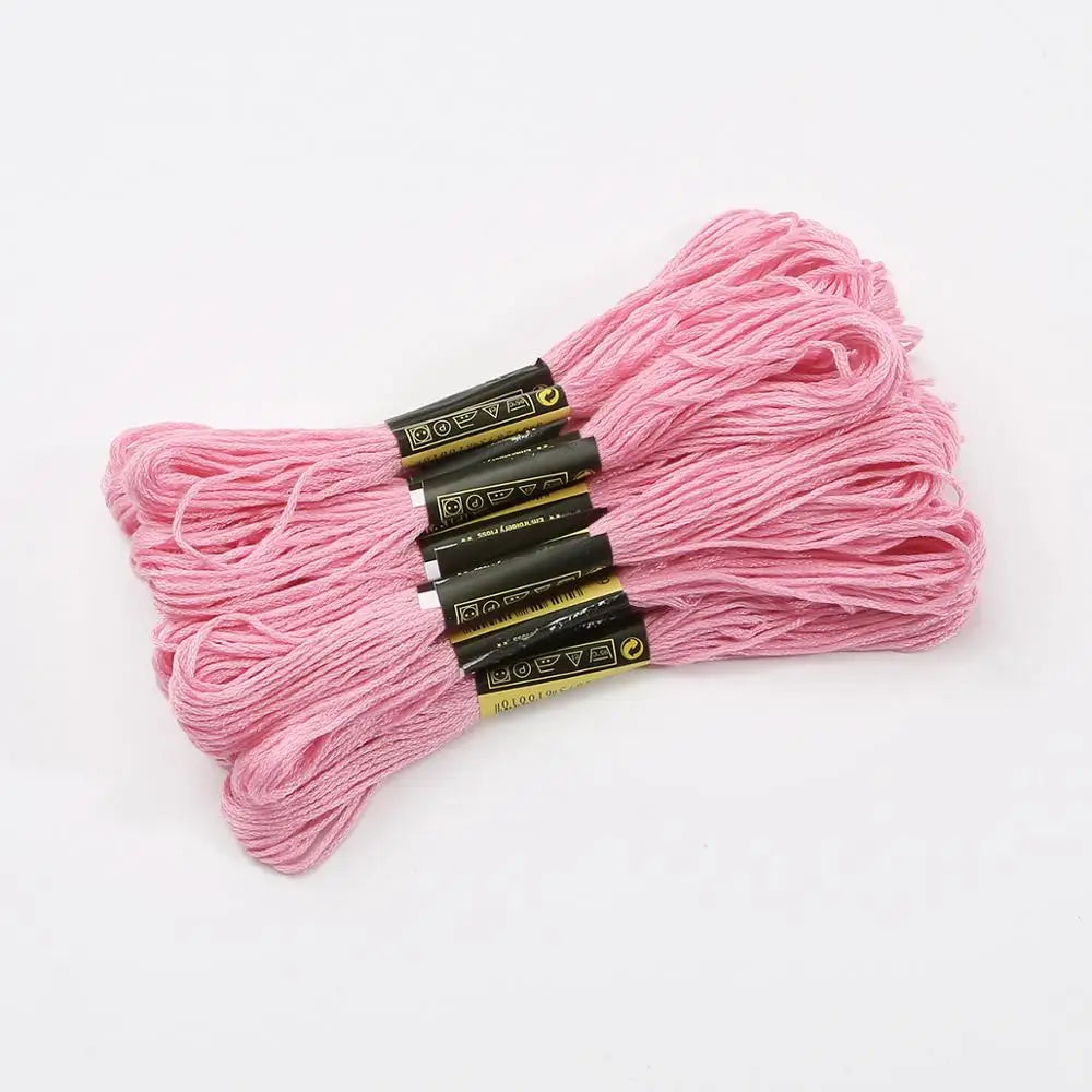 Fil de point de croix en Polyester coloré pour broderie, 7.5M, fil de coton coloré pour l'artisanat fait à la main, fournitures de fil à coudre, vente en gros