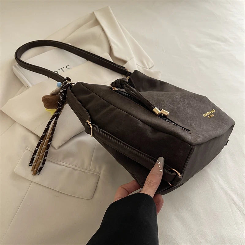 Large Capacity Women's Tote Bag, Fashionable Luxury Crossbody Bag, Simple and Versatile Shoulder Bag
