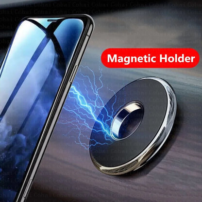 Support magnétique pour téléphone de voiture, mini support rond pour tableau de bord, pour iPhone, Samsung, Xiaomi, support magnétique en métal pour GPS, support mural