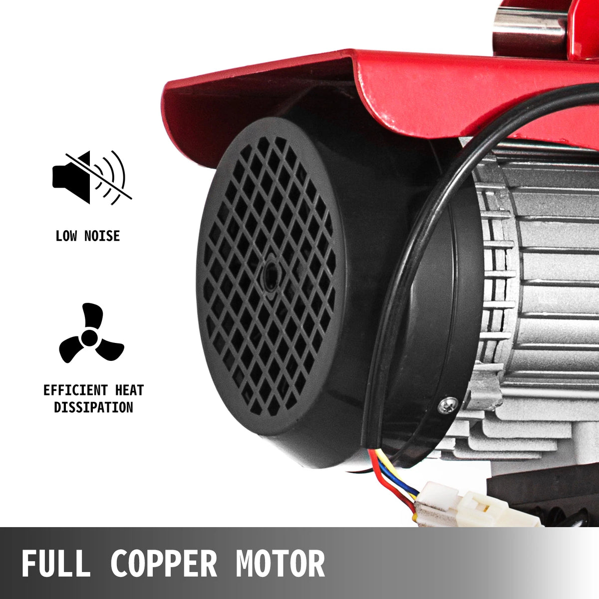 VEVOR 800 kg 1300 W Treuil à Câble Palan Électrique Palan à Levier en Acier Palan Électrique avec Chaine pour Usines Entrepôts