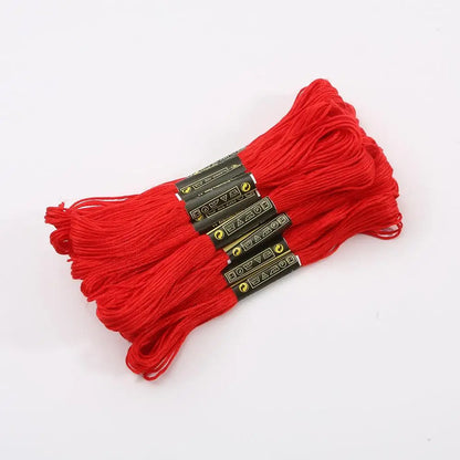 Fil de point de croix en Polyester coloré pour broderie, 7.5M, fil de coton coloré pour l'artisanat fait à la main, fournitures de fil à coudre, vente en gros
