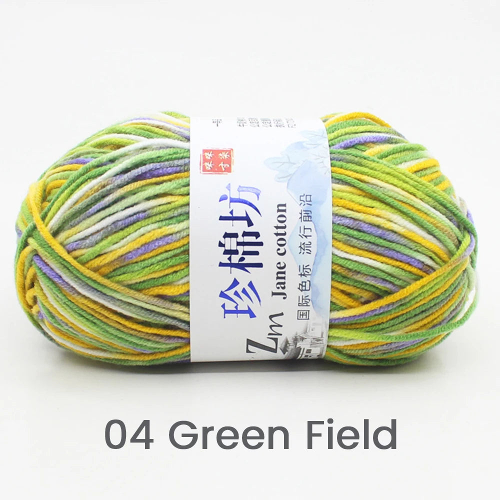 Fil de Laine Doux et Chaud à la Main, Crochet Double Ogo, BLANC ateur de Couleurs, Fil de Barrage, Bricolage Artisanal, Tricot, Pull, Écharpe, Chapeau, 50g/Pièce