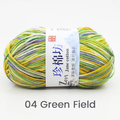 Fil de Laine Doux et Chaud à la Main, Crochet Double Ogo, BLANC ateur de Couleurs, Fil de Barrage, Bricolage Artisanal, Tricot, Pull, Écharpe, Chapeau, 50g/Pièce