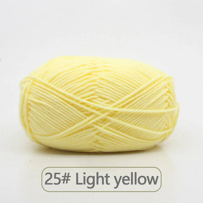 Fil de laine douce en coton au lait, 50g, Crochet, anti-boulochage, fil à tricoter à la main pour Cardigan, écharpe, chapeau, pull pour bébé, fournitures de poupée