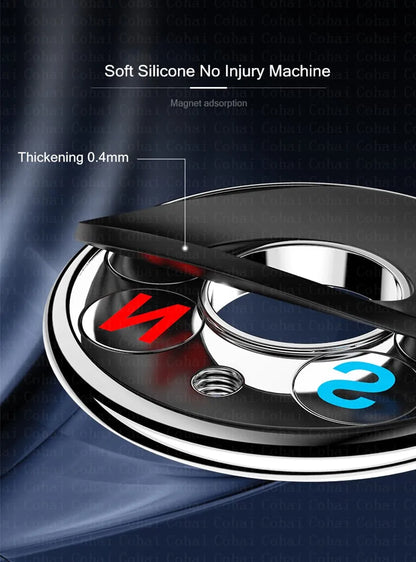Support magnétique pour téléphone de voiture, mini support rond pour tableau de bord, pour iPhone, Samsung, Xiaomi, support magnétique en métal pour GPS, support mural