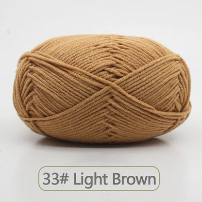 Fil de laine douce en coton au lait, 50g, Crochet, anti-boulochage, fil à tricoter à la main pour Cardigan, écharpe, chapeau, pull pour bébé, fournitures de poupée