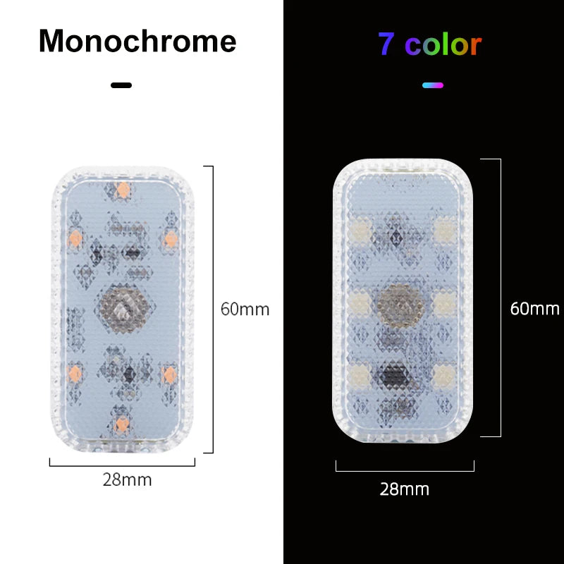 LED tactile lumière Mini sans fil voiture éclairage intérieur Auto toit plafond lampe de lecture pour porte pied coffre boîte de rangement USB charge