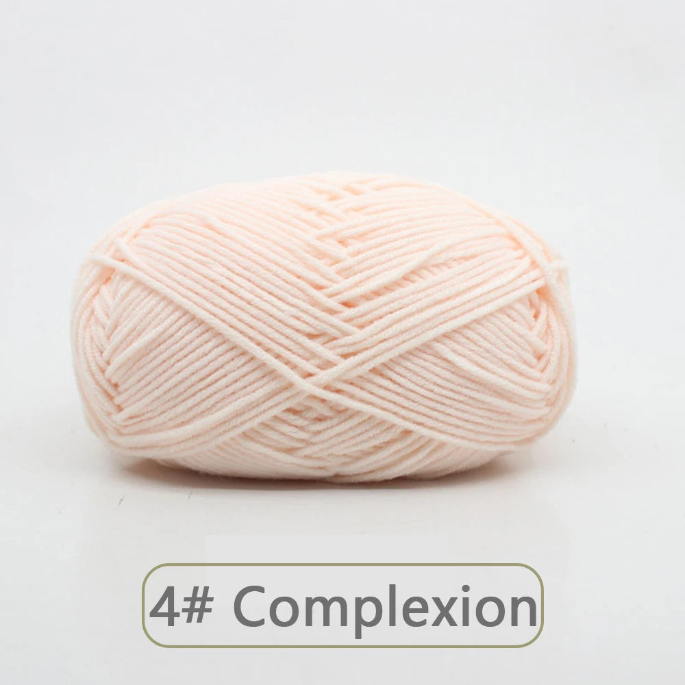 Fil de laine douce en coton au lait, 50g, Crochet, anti-boulochage, fil à tricoter à la main pour Cardigan, écharpe, chapeau, pull pour bébé, fournitures de poupée