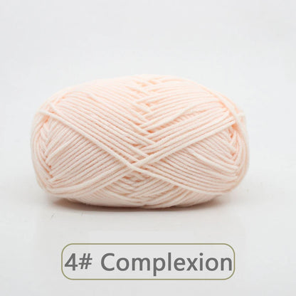 Fil de laine douce en coton au lait, 50g, Crochet, anti-boulochage, fil à tricoter à la main pour Cardigan, écharpe, chapeau, pull pour bébé, fournitures de poupée