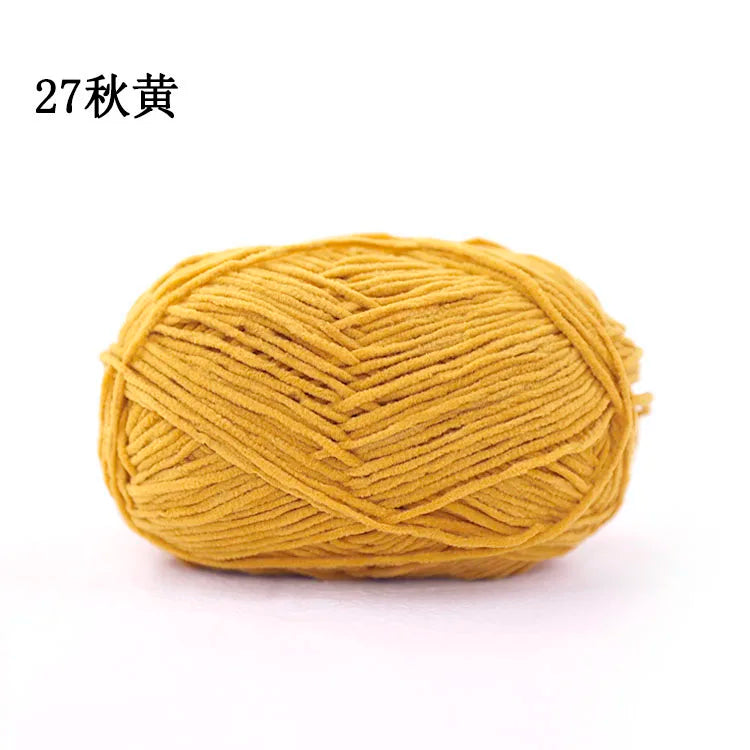 Factory Direct 100% Polyester Chenille Fancy Yarn Hand-Woven Knitting Yarn with Dyed Pattern