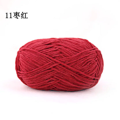 Factory Direct 100% Polyester Chenille Fancy Yarn Hand-Woven Knitting Yarn with Dyed Pattern