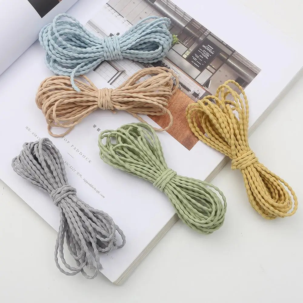 Bandes élastiques rondes pour la couture, ULen caoutchouc, ligne commissionnée, fil de bricolage, vêtements, accessoires de couture de vêtement, 5m par sac, 3mm