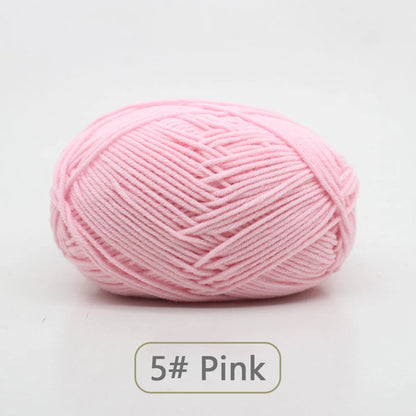 Fil de laine douce en coton au lait, 50g, Crochet, anti-boulochage, fil à tricoter à la main pour Cardigan, écharpe, chapeau, pull pour bébé, fournitures de poupée