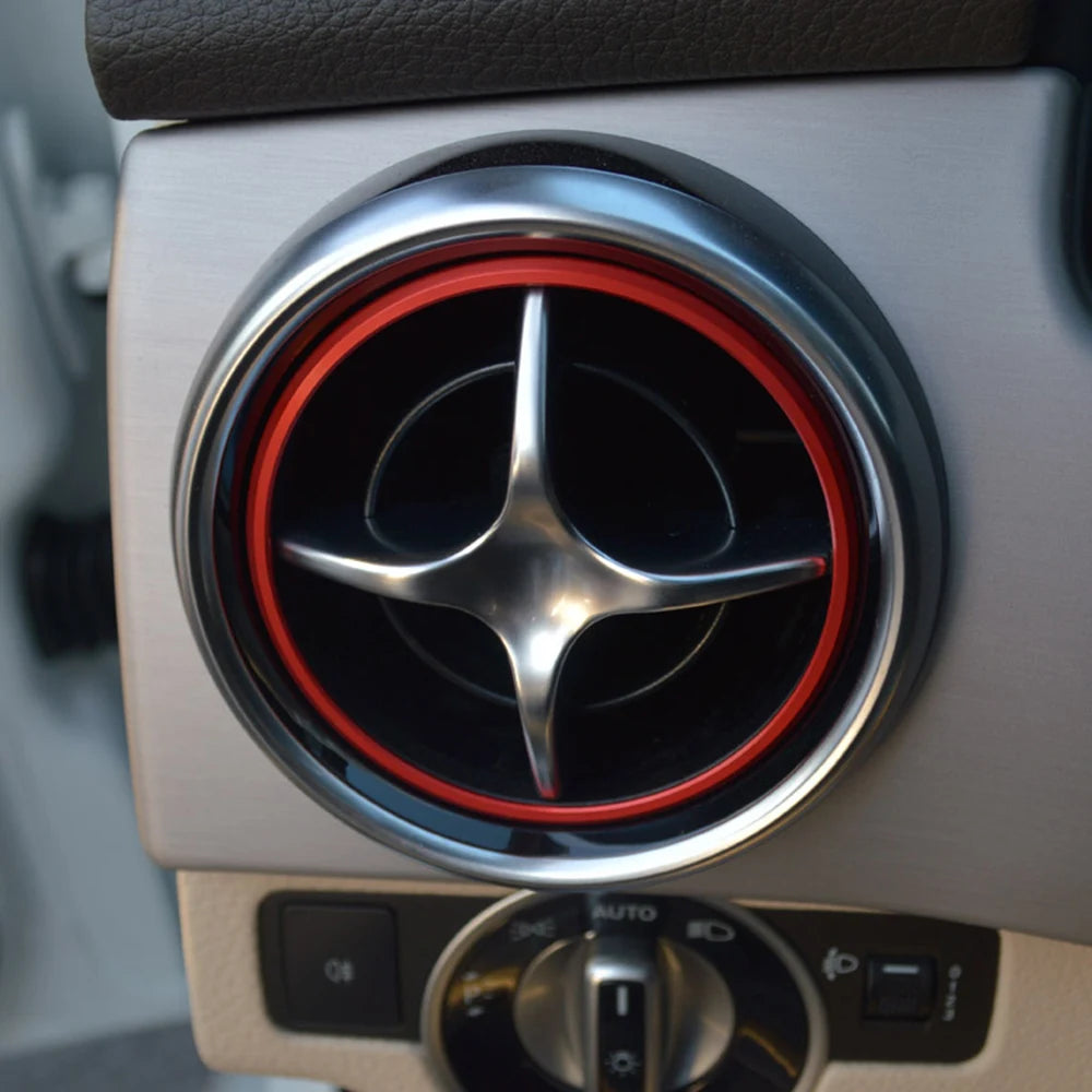 Anneau autocollant décoratif pour Mercedes-Benz SLK 55 AMG SLC43 SLK SLC R172 SLK200 SLK250 SLK350 2012 2013 2014 2015 2016 SLC180 SLC200 SLC300 2017 2018 2019 2020 AMG Line Roadster, sortie de climatisation de voiture